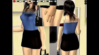 電車内で女体を触り､快楽ポイントを当てよ！シュミレーション