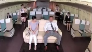 Japanese stewardess provides sexual services to couples