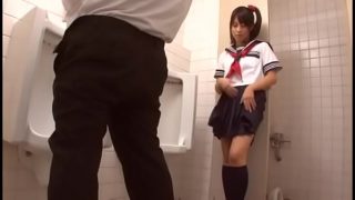 Jav 18yo college girl gets laid in men bathroom