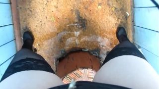 I like to piss in public places, amateur fetish compilation and a lot of urine.