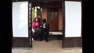 Japanese Mom in bathroom fucked by Son cock