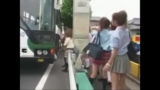 Luckiest guy ever Japanese Schoolbus part 1-240p