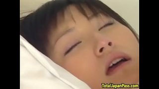 Squirting asian teen gets her pussy slammed