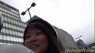 Bizarre oriental whore pissing