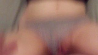 Busty petite teen gets creampied while riding her boyfriend