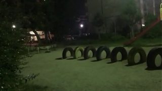 野外露出ローターチンポとアナルバイブオナニー