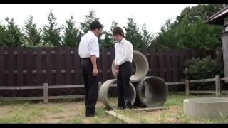 Total floozy gets a pair of dick in her face and pussy holes