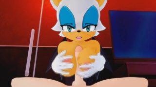 (3D Hentai)(Furry)(Sonic) Rouge the Bat titjob