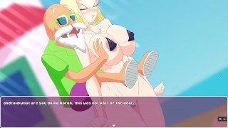 AndroidSuperSlut [hentai Game] Ep.1 dragon ball micro bikini testing on the beach with anal fuck